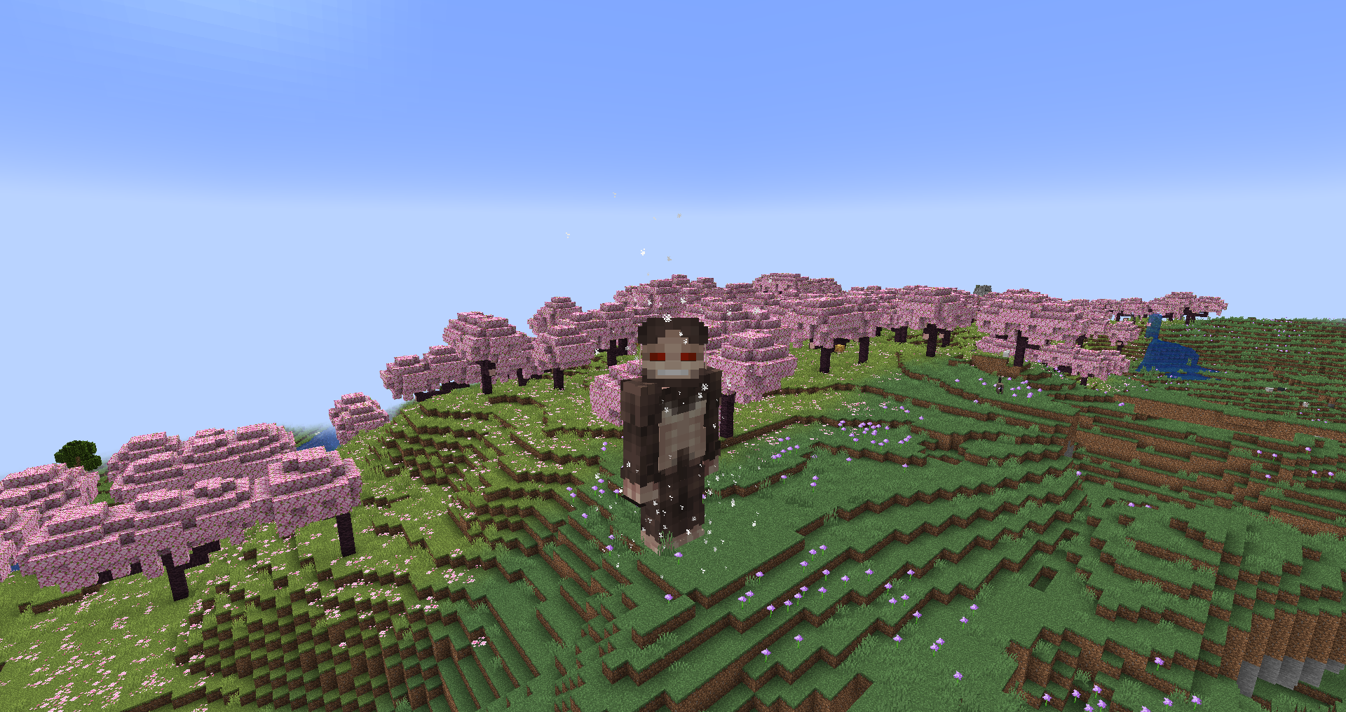 The Beast Titan with Royal Blood active in a Cherry Blossom biome
