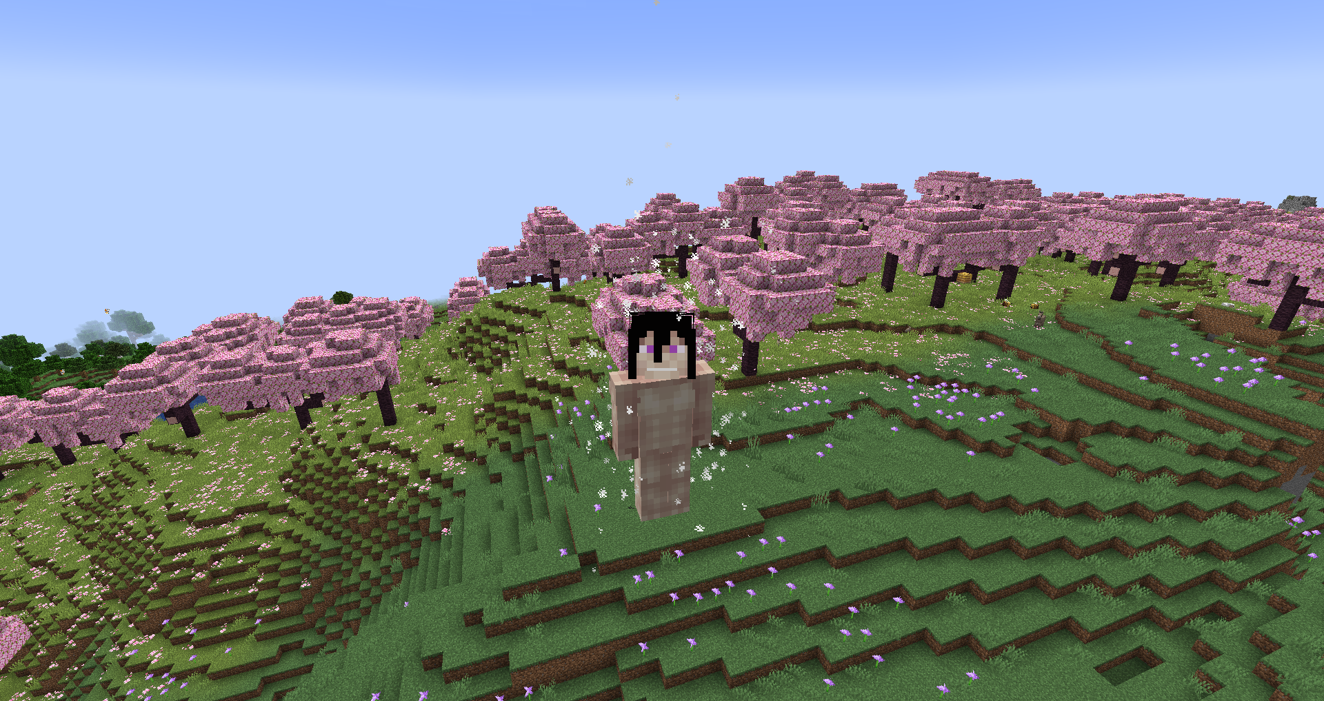 The Founding Titan in a Cherry Blossom biome